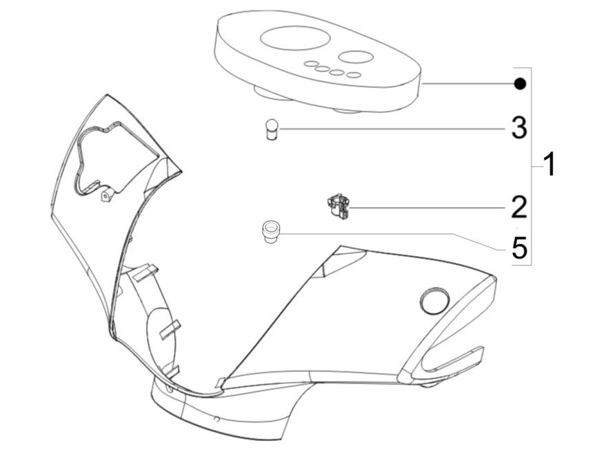 Contachilometri - Cabina di guida Piaggio Zip 50 4 tempi IGET 3V Euro 4