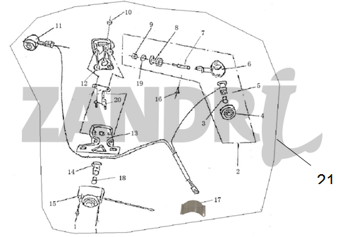 Indicatori posteriori - Fanale posteriore BTC Grande Retro GT1 blu metallizzato crema