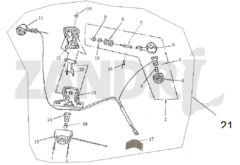 Indicatori di direzione posteriori - Fanale posteriore BTC Grande Retro bianco nero