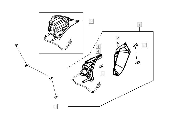 Indicatori di direzione posteriori Kymco Vitality 50 2 tempi AC argento perlato