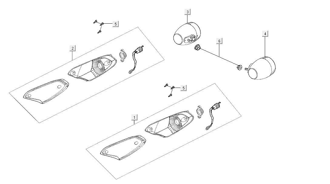 Indicatori Kymco Agility FR 12' 4 tempi Euro 4 bianchi
