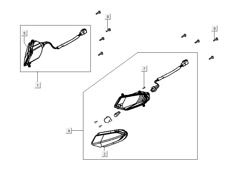 Indicatori Kymco City 16' 4 tempi neri