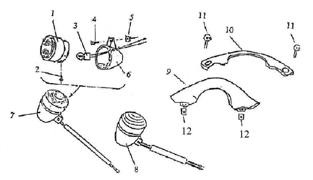 Indicatori anteriori Benzhou Retro bianchi