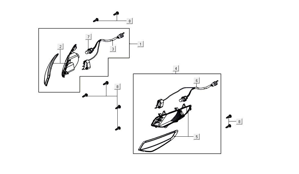 Indicatori Kymco Agility 16'+ 50i 4 tempi Euro 4 neri