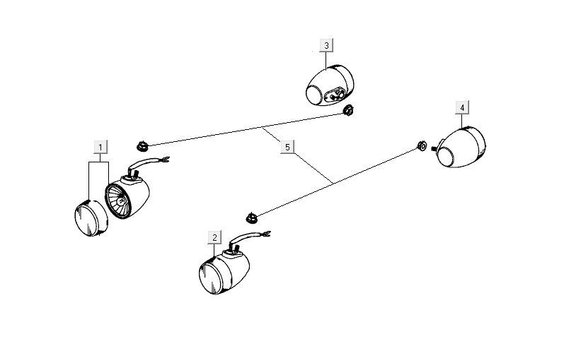Indicatori Kymco Carry 50i 4 tempi Euro 4 bianchi