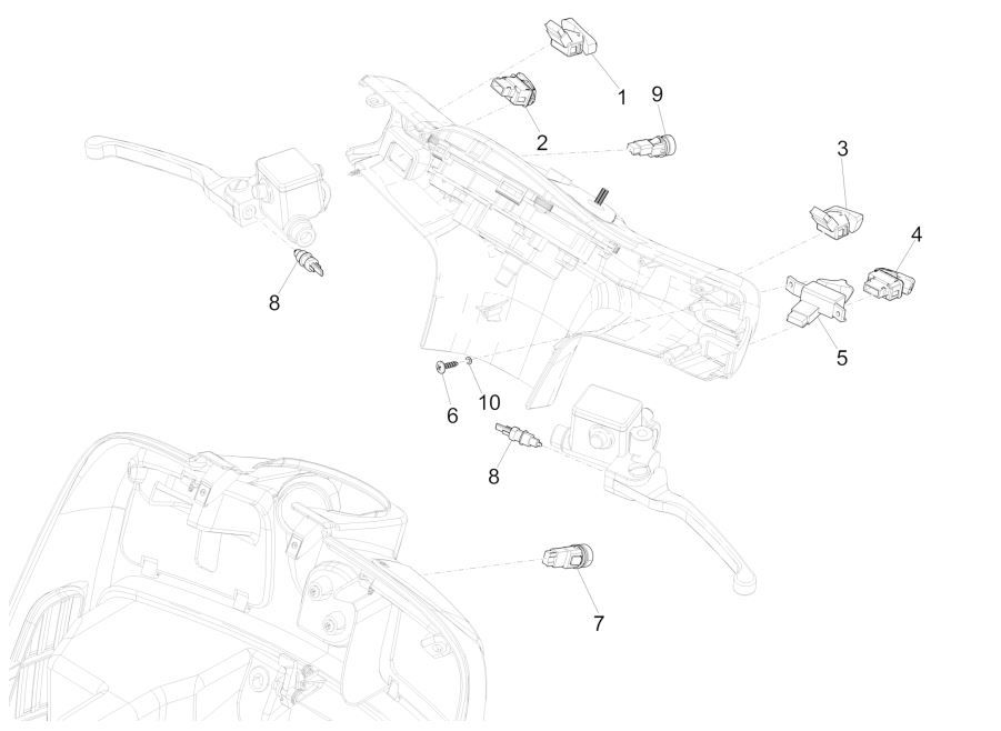 Interruttori - pulsanti Vespa GTS 125 IE