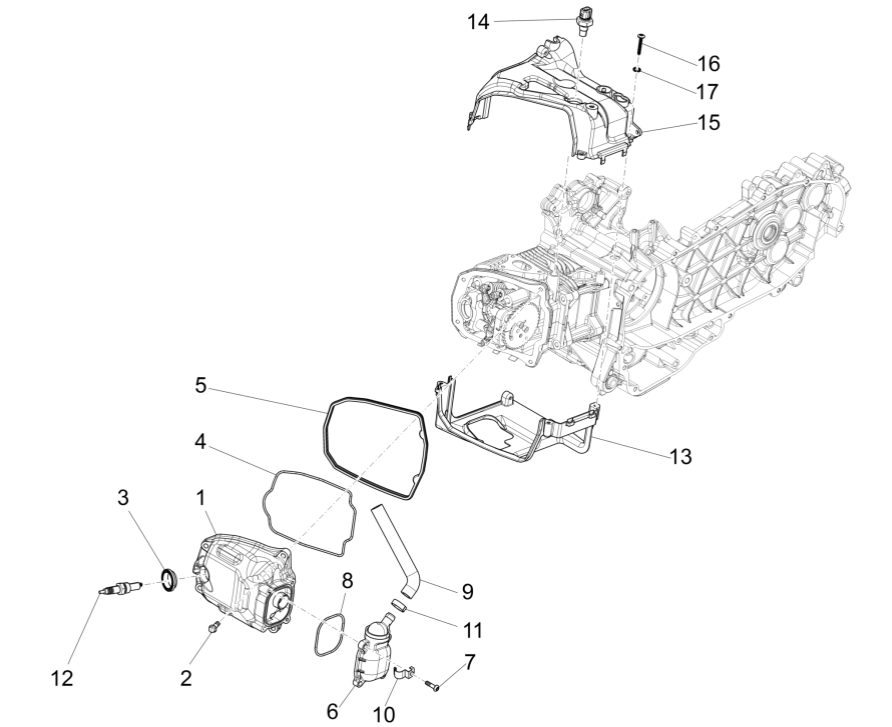 Coperchio valvole - Candela Vespa Sprint 150 3V IE ABS Euro 3 2015