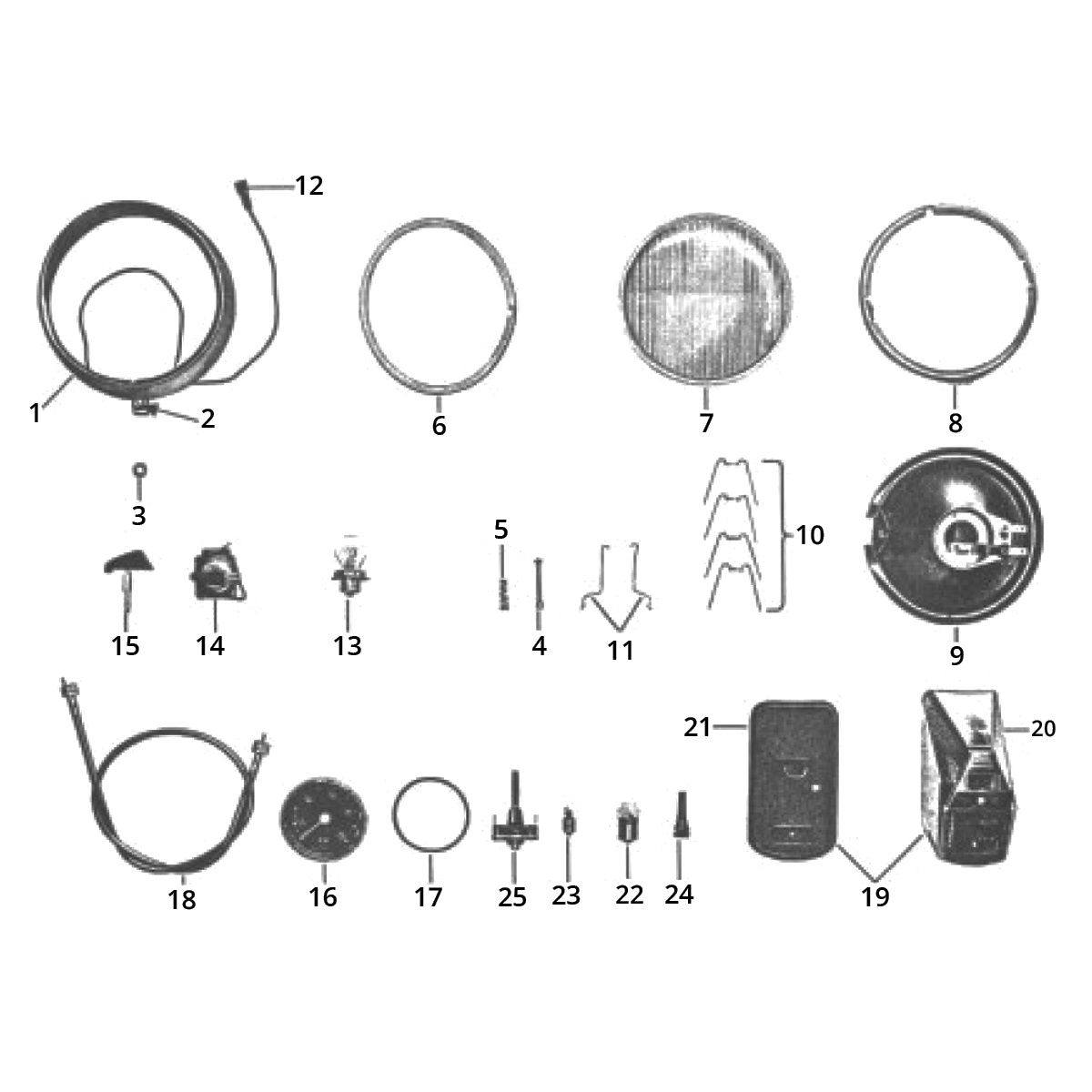 Faro anteriore - Fanale posteriore Zundapp GTS 50 517-39L0