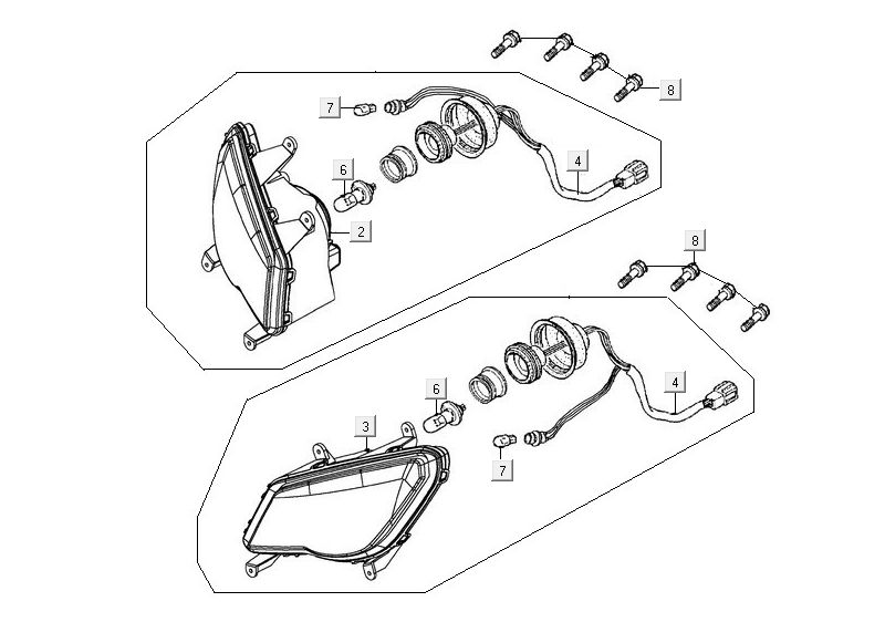 Faro anteriore Kymco MXU 300R