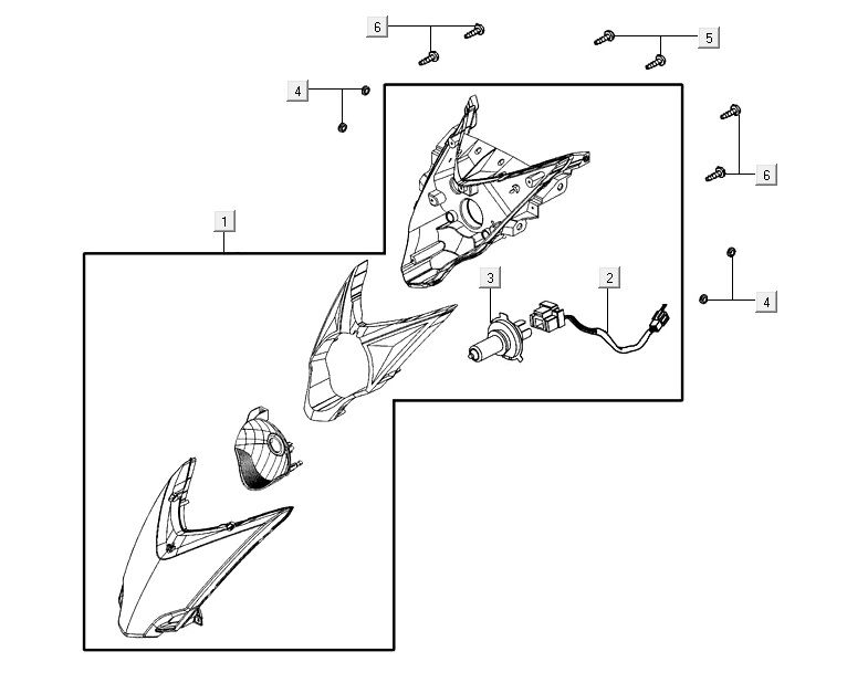 Faro Agility 16+ 125 blu chiaro metallizzato opaco