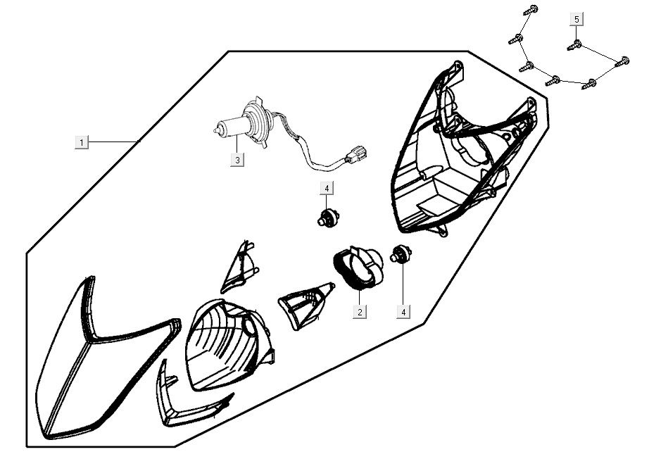 Fanale anteriore Agility CITY 16 125