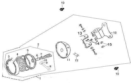 Faro AGM Retro Extra verde