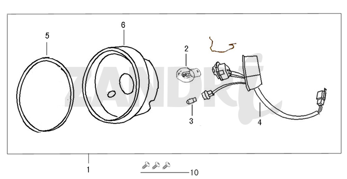 Fanale Santini Capri argentato