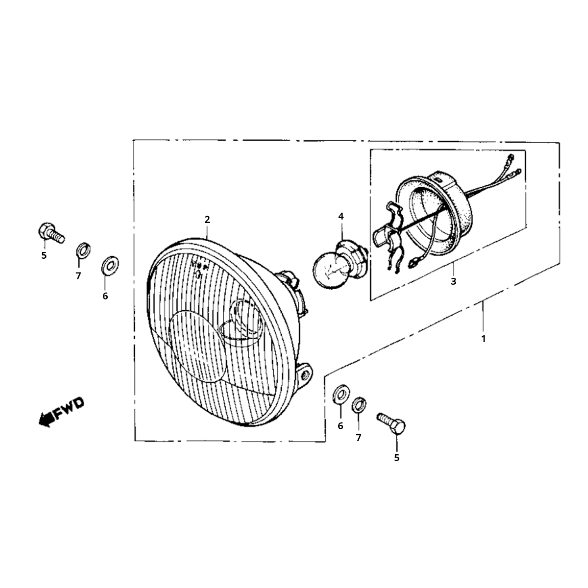 Faro anteriore Honda MB50