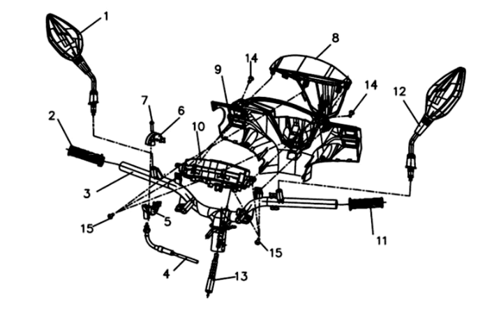 Faro KPL. Sym Symphony ST E3 nero chiaro (BK-7C)
