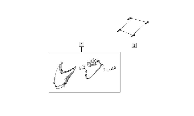 Faro anteriore sportivo arancione Kymco Agility Fat 12' 4 tempi
