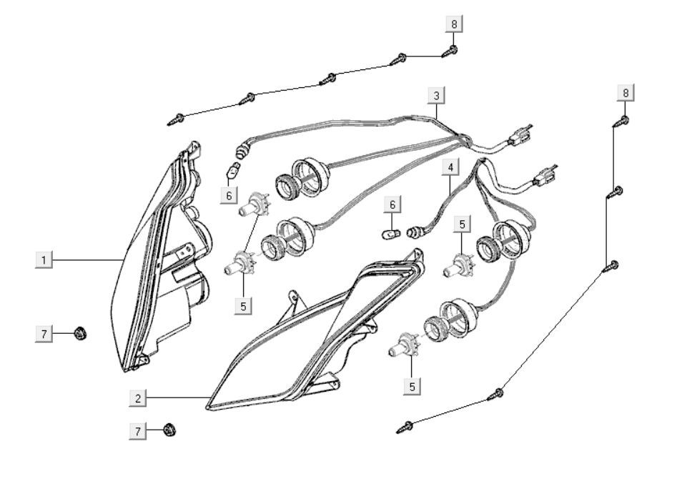 Faro Kymco Downtown 300i grigio scuro