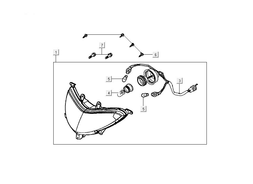 fanale anteriore Kymco Grand Dink 2 tempi antracite