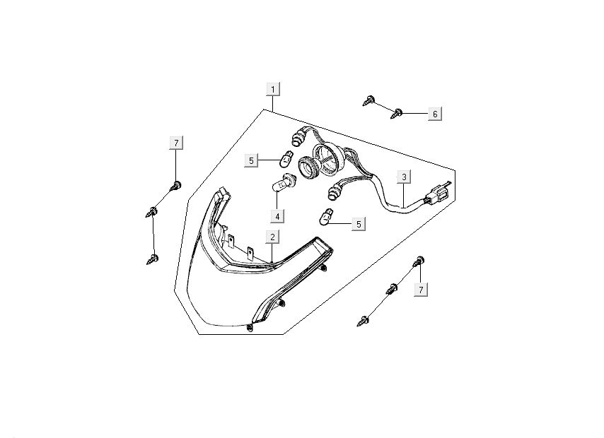 Fanale anteriore Kymco New Dink 4 tempi blu oceano profondo