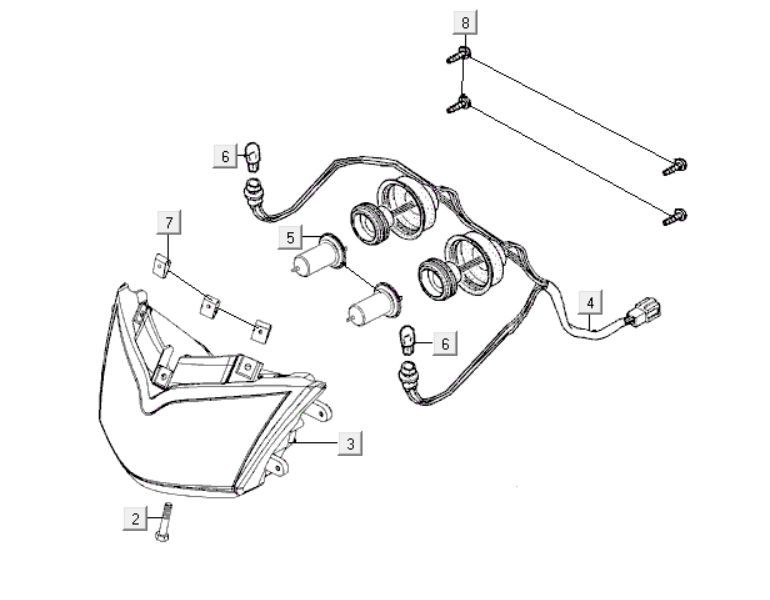 Fanale anteriore Kymco People S 300i