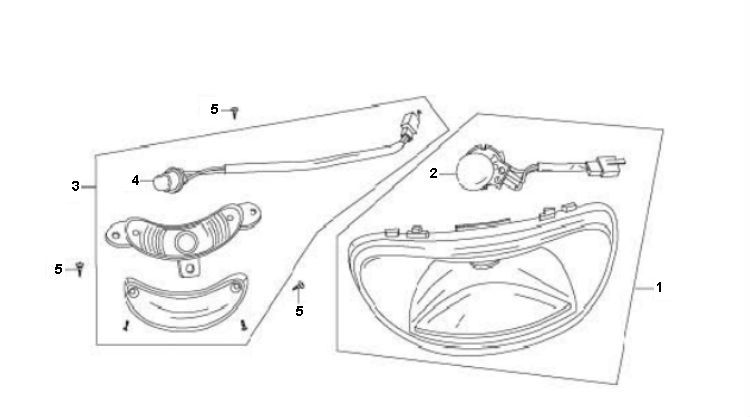 Faro anteriore Peugeot V-Clic 50 4 tempi AC