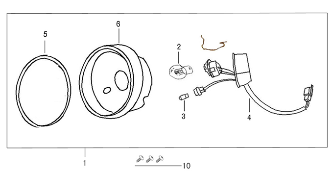 Faro frontale Pronto Rimini verde opaco