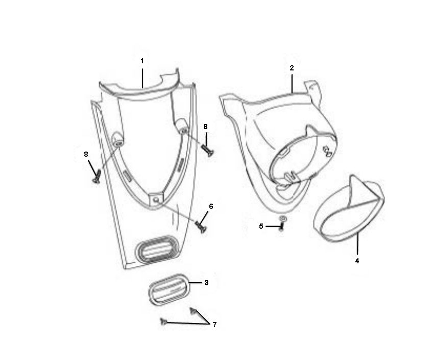 Alloggiamento del faro - Piastra anteriore Rover Fun 4 tempi