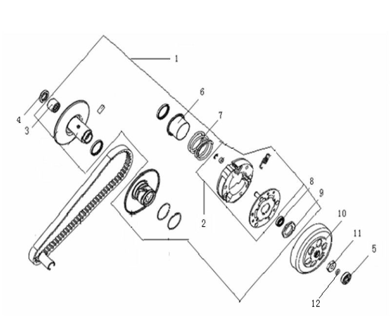 Frizione - Scatola frizione Generic Xor Stroke 50 2 tempi 2009