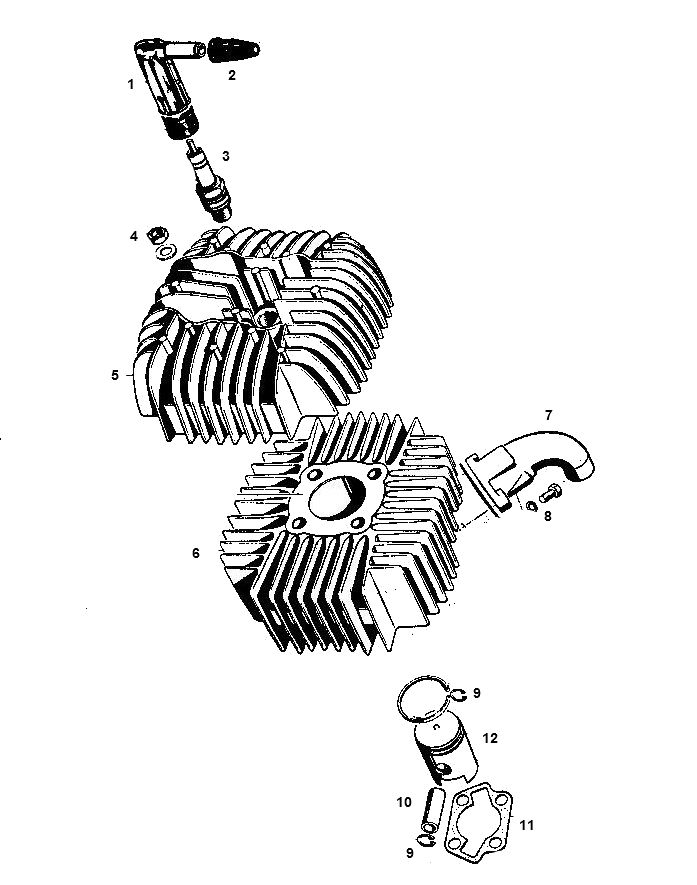 Cilindro Kreidler a 4 velocità