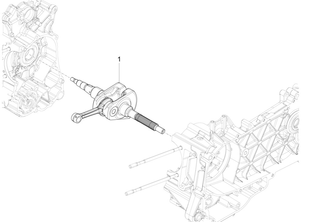Albero motore Vespa Sprint 150 3V IE ABS Euro 3 2015