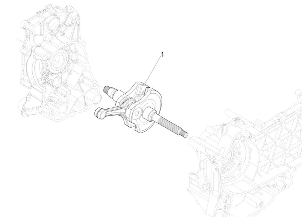 Albero motore Piaggio MP3 300 HPE/300 HPE Sport ABS Euro 5 2020-2022