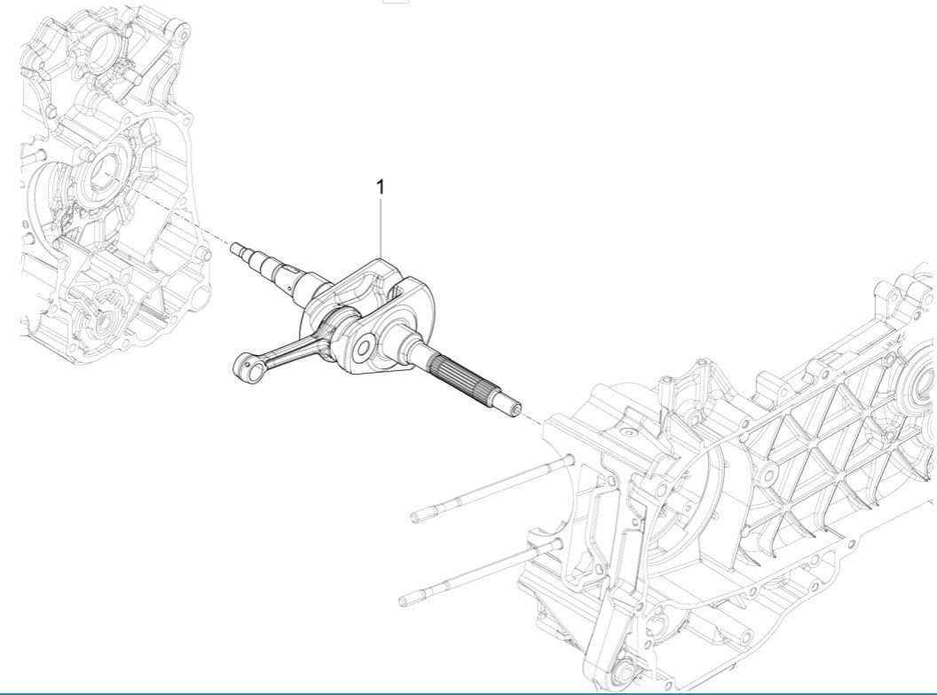 Albero motore Vespa Sprint 125 3V IE ABS