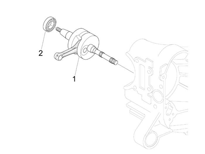 Albero motore Piaggio New Fly 4 tempi 2V