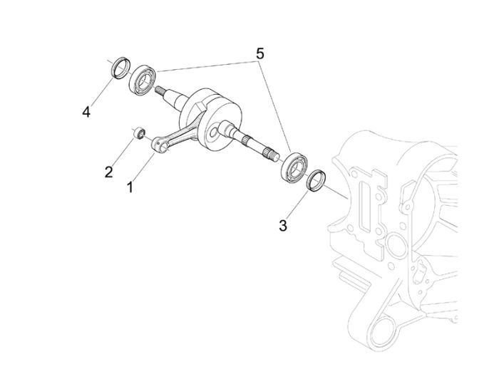 Albero motore Piaggio Liberty 50 2 tempi AC