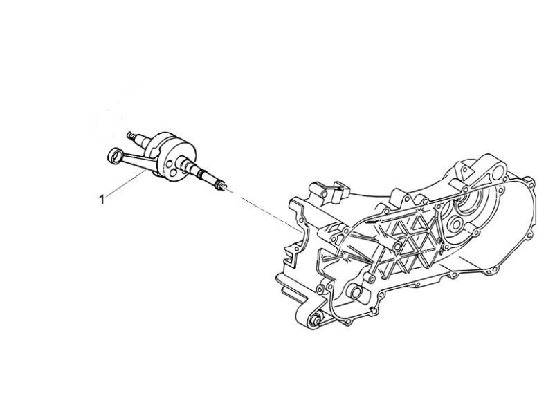 Albero motore Piaggio Zip 2000 4 tempi AC