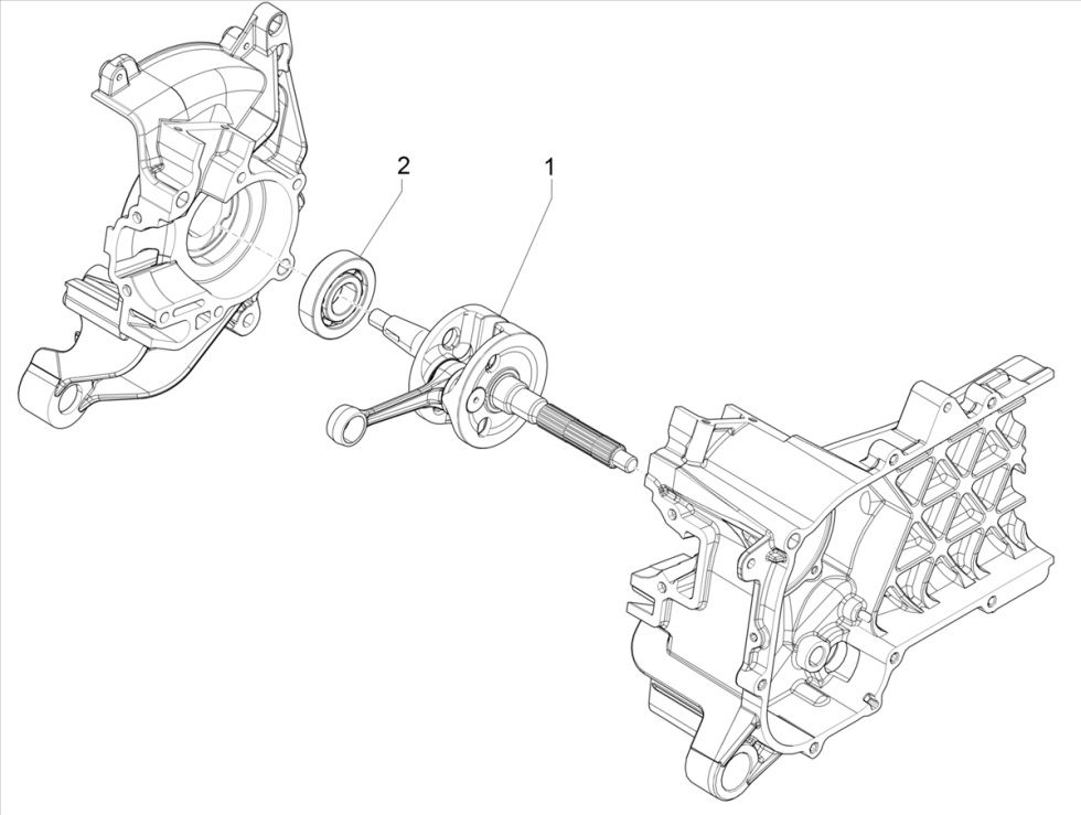 Albero motore Vespa Primavera 50 4T IGET 3V Euro 5