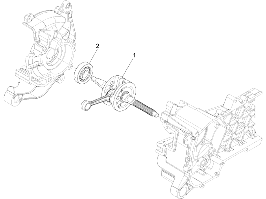 Albero motore Vespa Sprint 50 4 tempi IGET 3V Euro 4