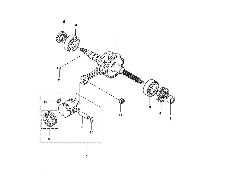 Albero motore - Pistone Yamaha Aerox 50 2-stroke LC 2013
