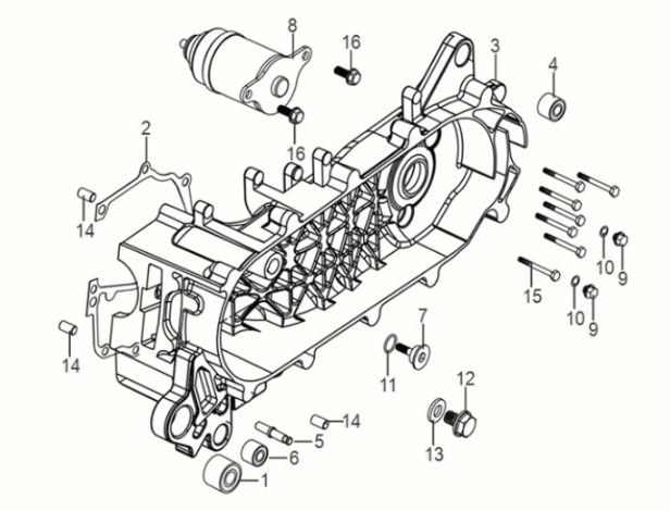 Basamento motore L. Sym Symphony ST 50 E5