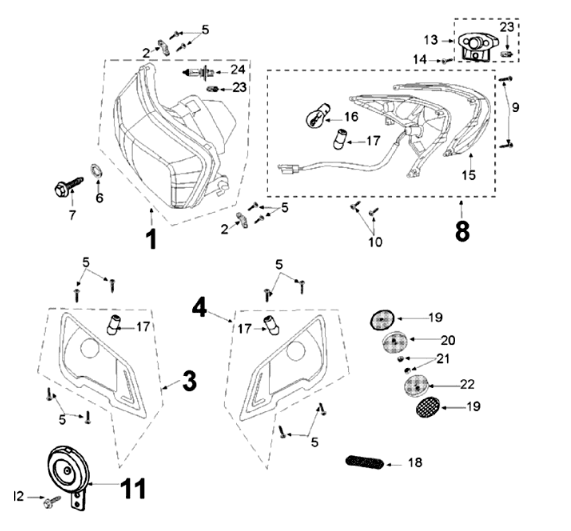 Licht Peugeot Tweet 125 V E3 2013-2017