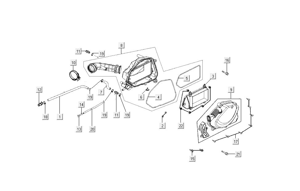 Filtro aria rosso Kymco New Sento 50i 4 tempi