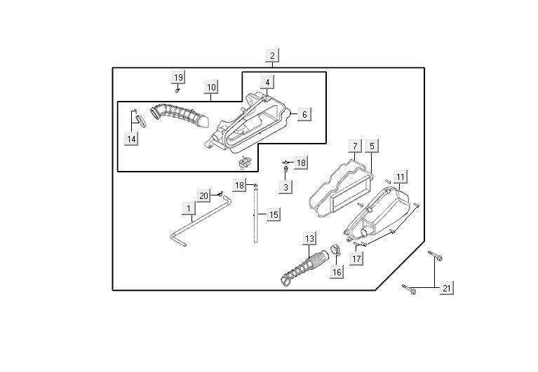 Filtro aria Kymco Agility 10' 4 tempi bianco argento