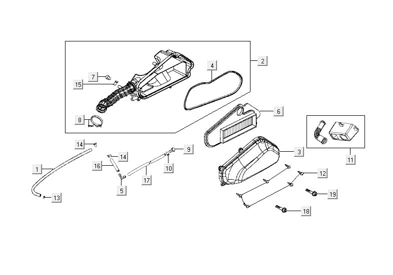 Filtro aria Kymco Agility Fat 12' 4 tempi Sporty arancione
