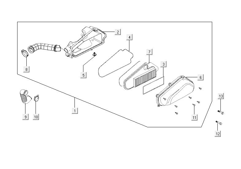 Filtro aria Kymco Agility RS 4 tempi nero 09