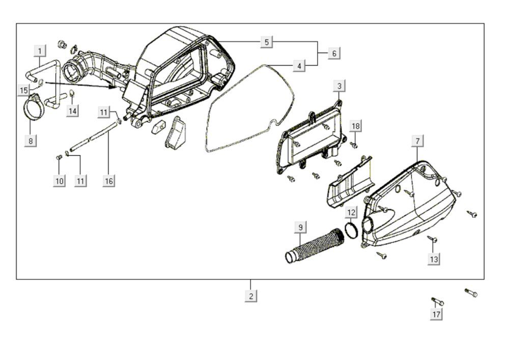 Filtro aria bianco Kymco Like 200i