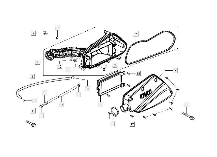 Filtro aria Kymco Sento 50 4-stroke Bianco