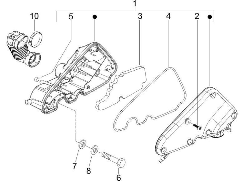 Filtro aria AC Piaggio Zip 2000 4 tempi