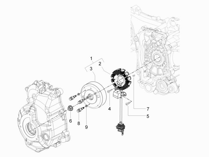 Accensione - Statore - Volano Gilera Runner 200 VXR 4 tempi 2006