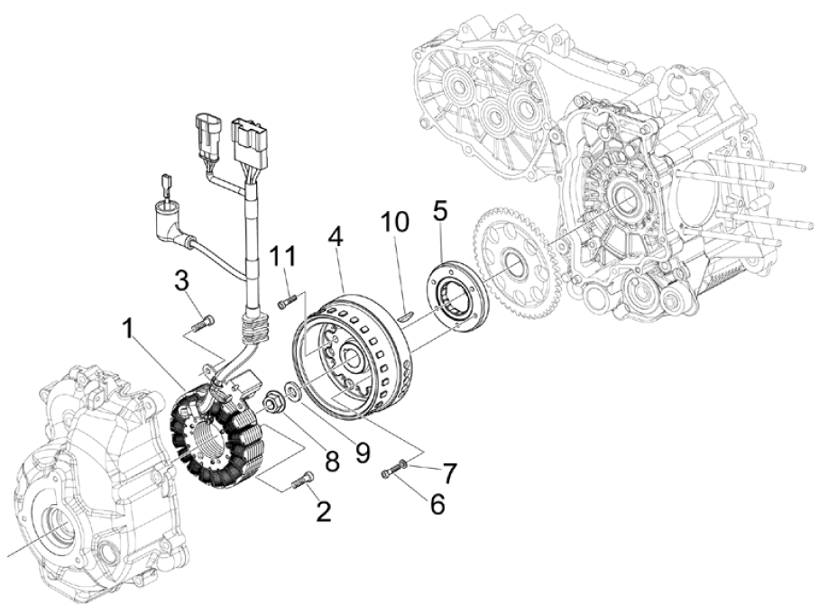 Accensione - Statore - Volano Piaggio Beverly 125 RST 4V Euro 3 2010-2015