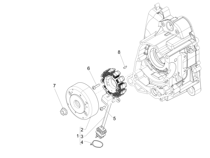 Accensione - Statore - Volano Piaggio NRG Power DD 50 2 tempi LC 2007-2017
